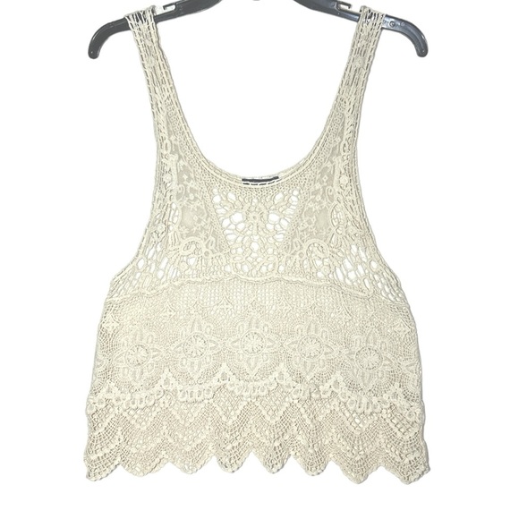 Women’s Basil & Lola Brand Crochet and Lace Mandala Boho Tank Top Size‎ M - Picture 1 of 5
